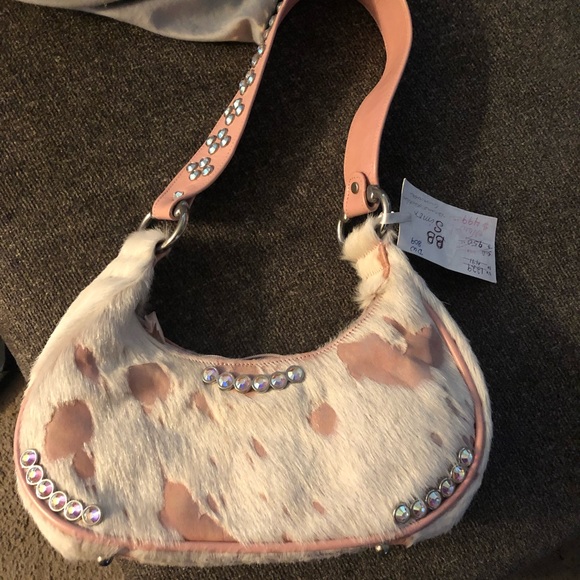 BB Simon Swarovski crystal and fur purse - Picture 1 of 8